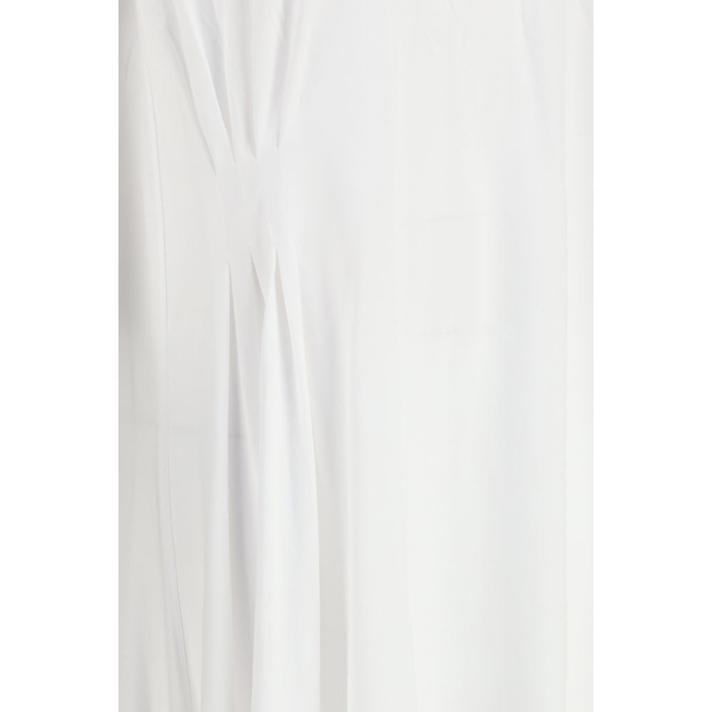 White Cotton Casual Dress
