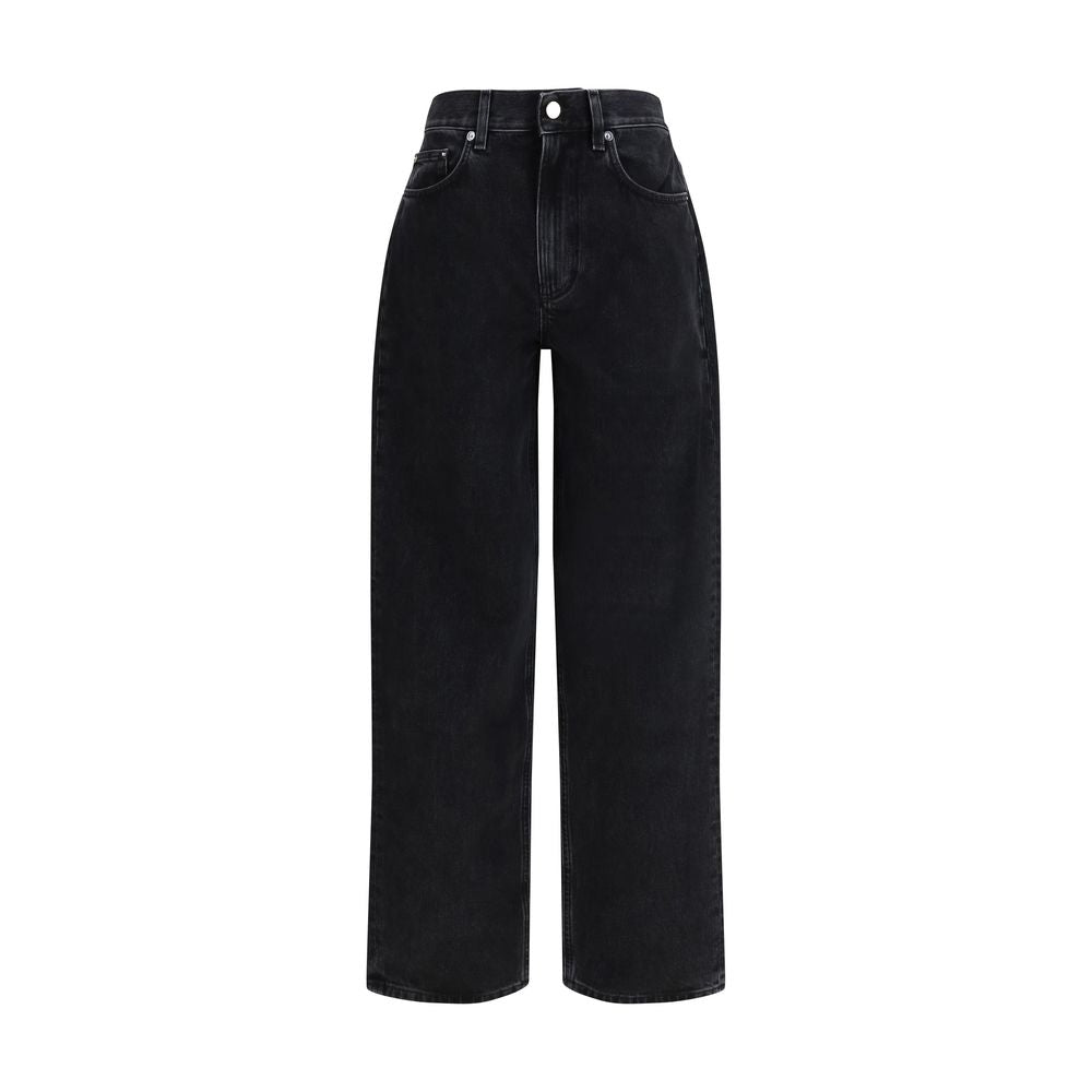 Gray Cotton Relaxed Fit Jeans