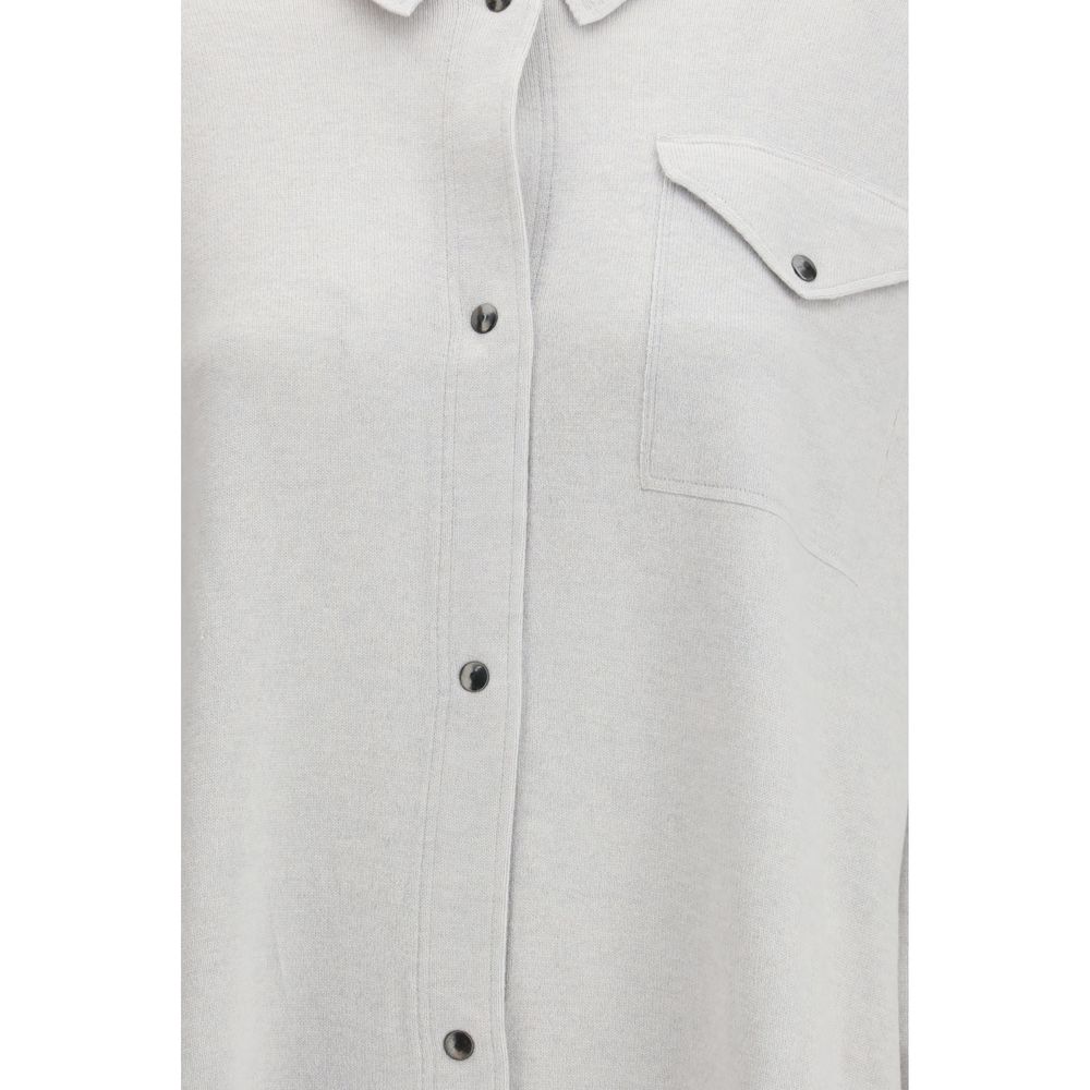 Gray Fleece Wool Shirt