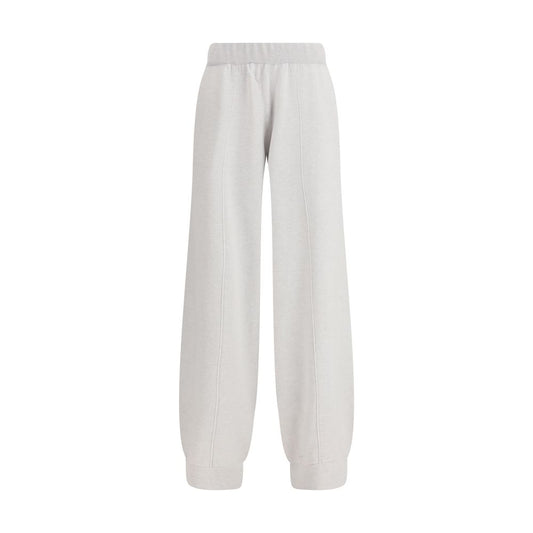 Gray Fleece Wool Casual Pants