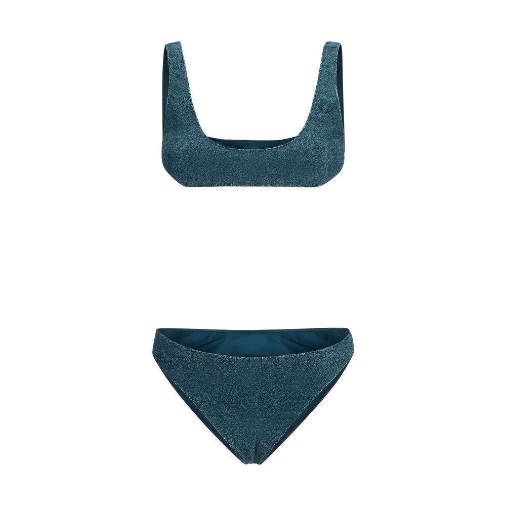 Blue Polyamide One-Piece Swimsuit