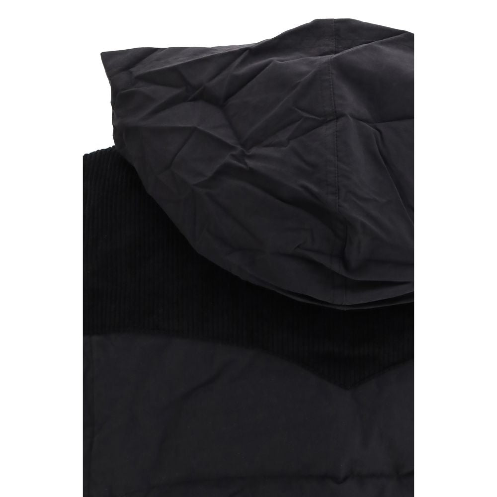 Black Polyamide Sleveless Jacket