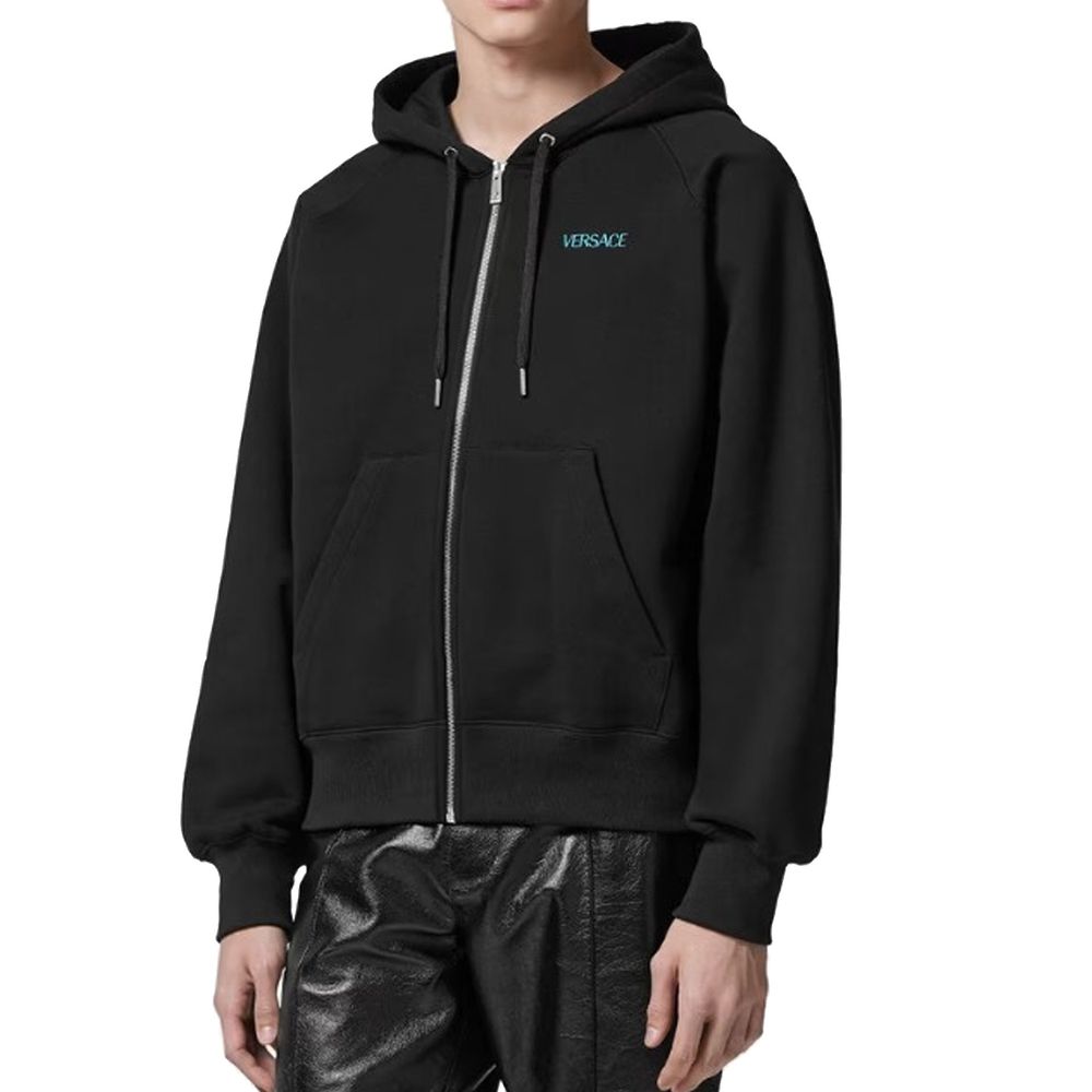 Black Cotton Sweatshirt