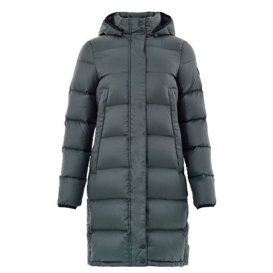 Green Cotton Full-Length Jacket