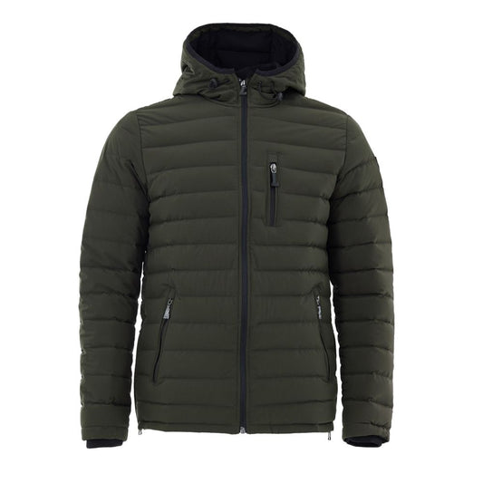 Green Nylon Full-Length Jacket