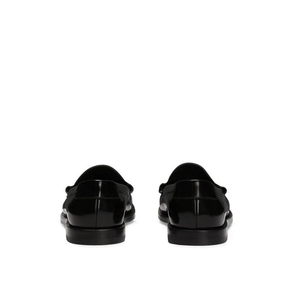 Black Calfskin Slip-On Loafers