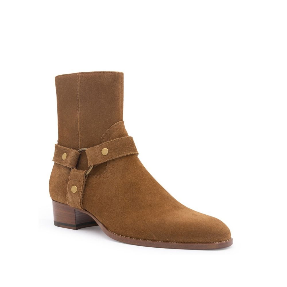 Brown Calfskin Ankle Boots