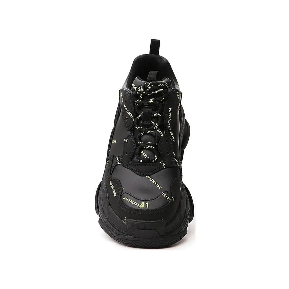 Black Calfskin Chunky Sneakers