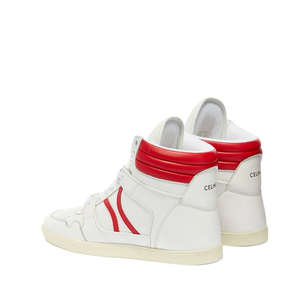 White Lamb Leather Athletic Sneakers