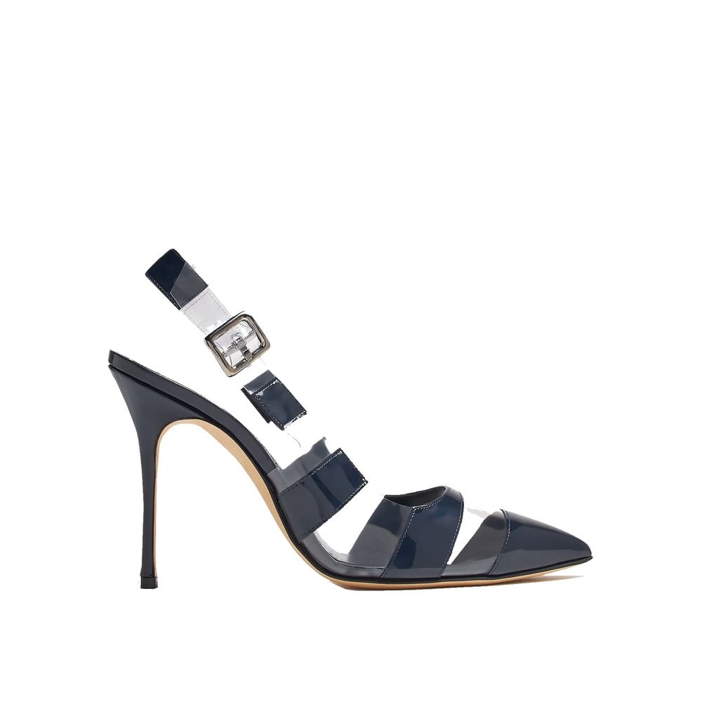 Blue Calfskin Pumps
