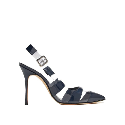 Blue Calfskin Pumps