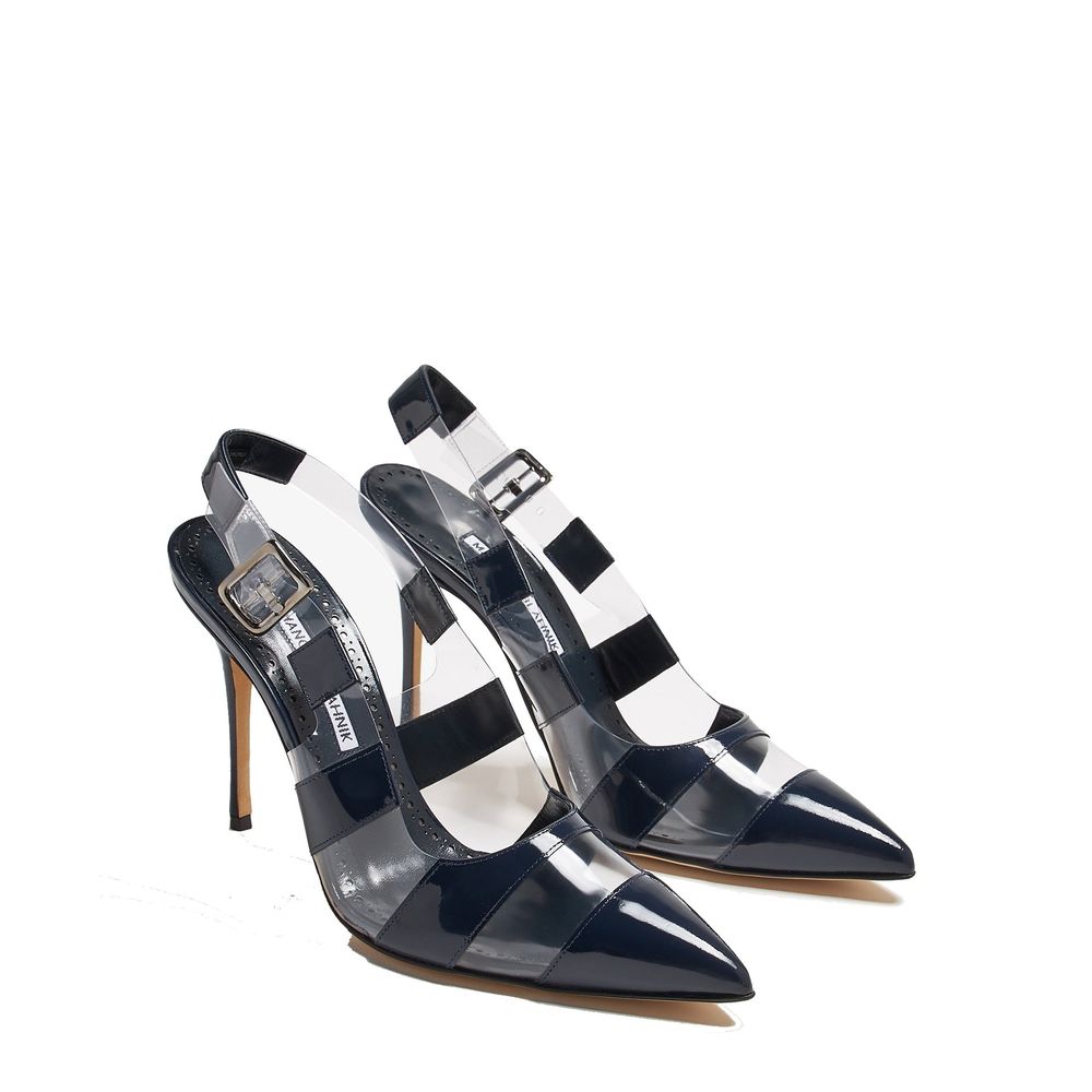 Blue Calfskin Pumps