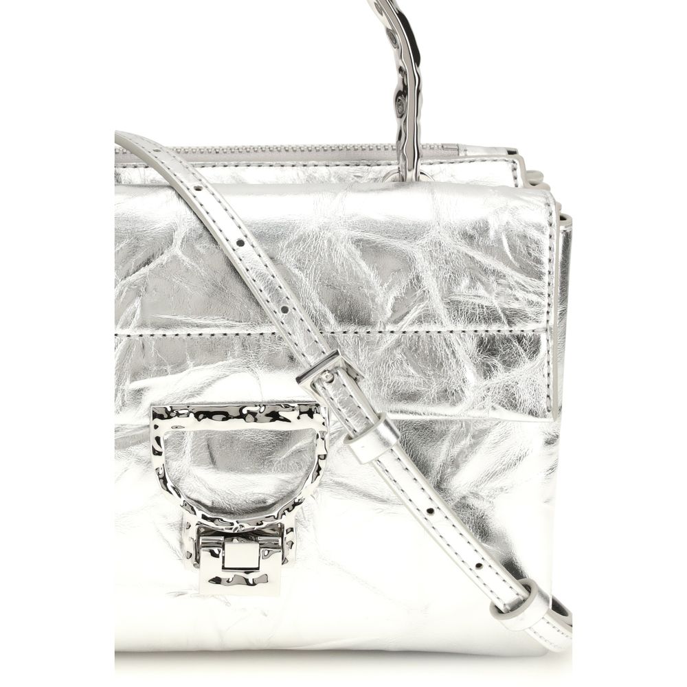 Silver Calf Leather Bos Taurus Handbag