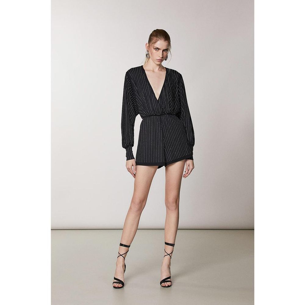 Black Polyester Jumpsuit