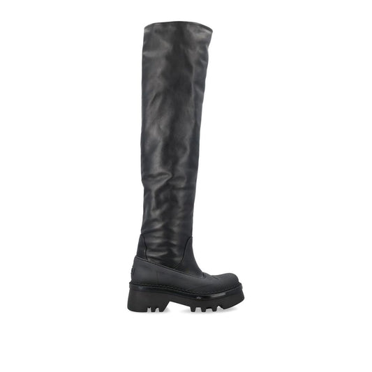 Black Leather Over The Knee