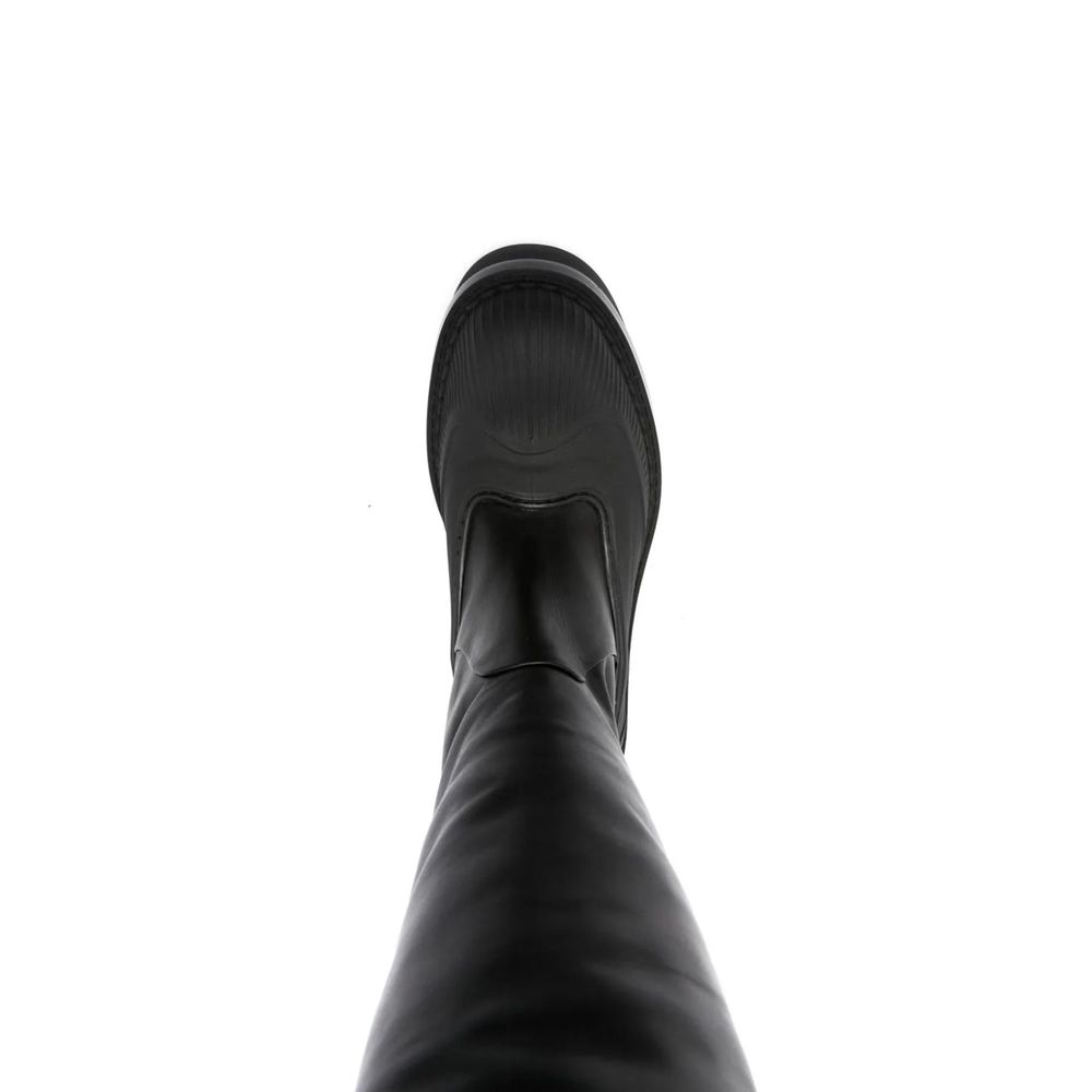 Black Leather Over The Knee