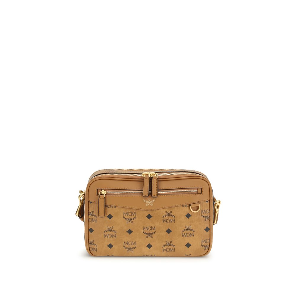 Beige Polyethylene Shoulder Bag
