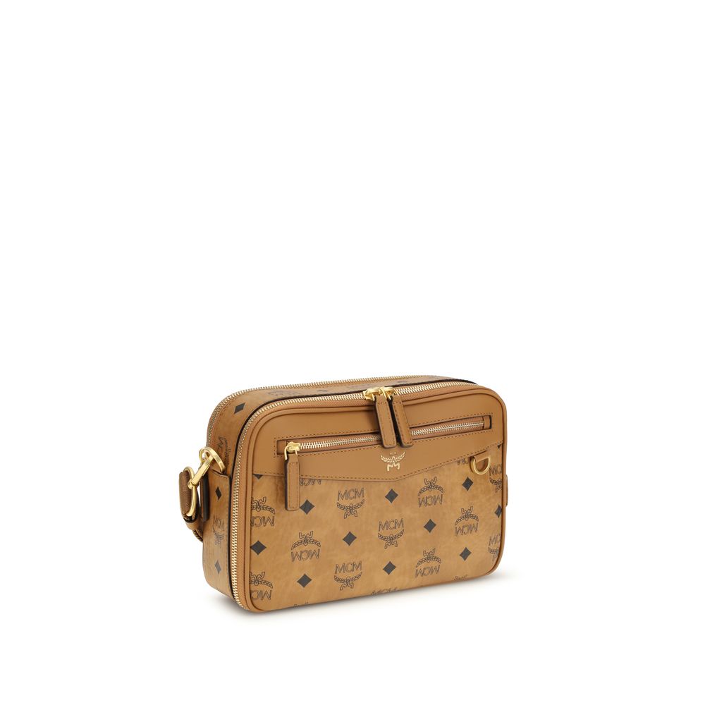 Beige Polyethylene Shoulder Bag