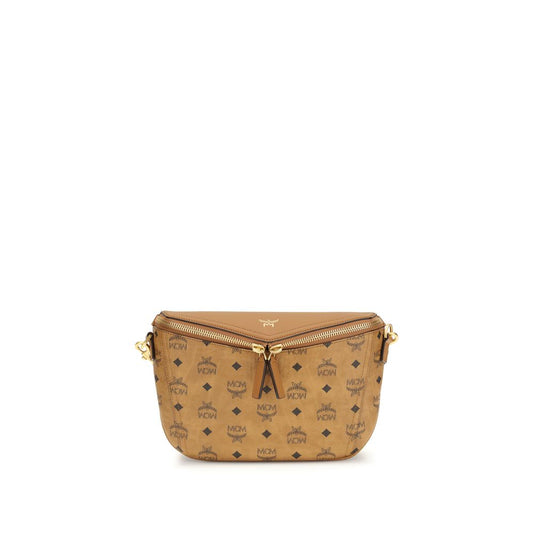 Beige Calf Leather Bos Taurus Shoulder Bag