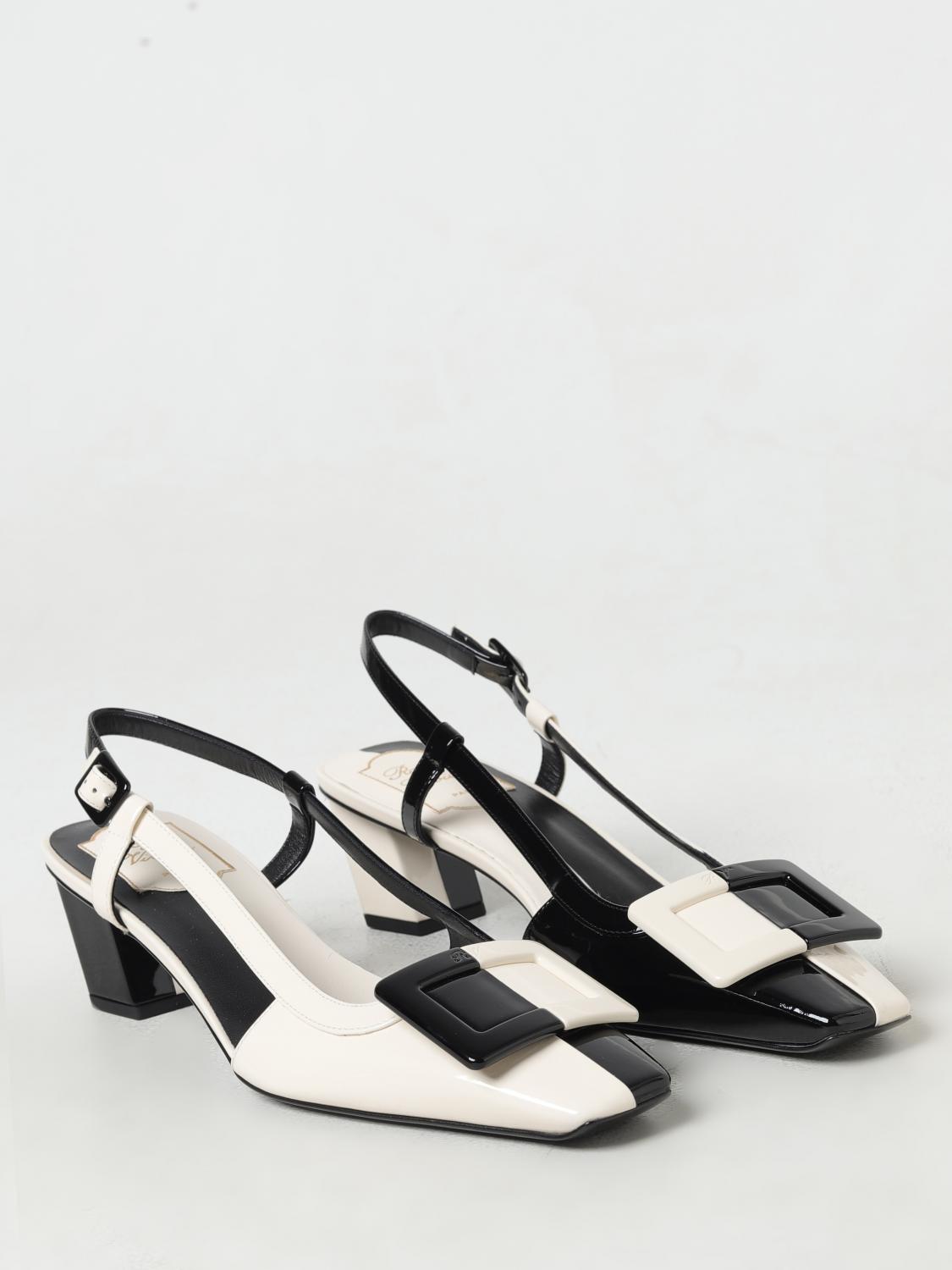 Black Leather High Heel Pumps