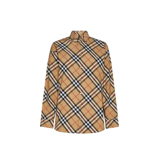 Brown Cotton Pattern Shirt
