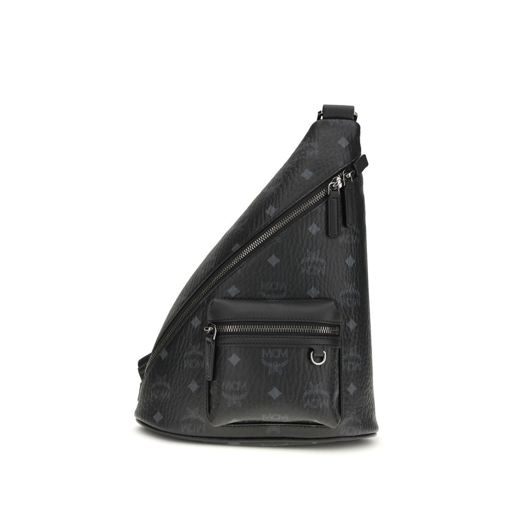 Black Fabric Shoulder Bag