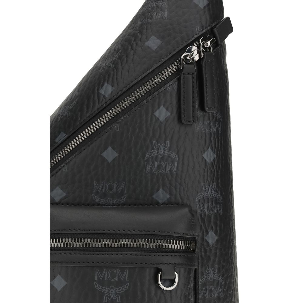 Black Fabric Shoulder Bag