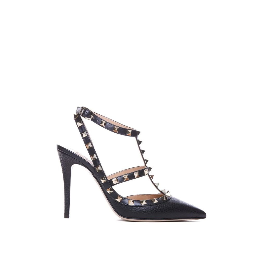 Black Calfskin High Heel Pumps