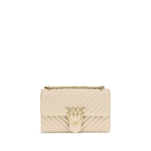 Beige Calf Leather Bos Taurus Shoulder Bag