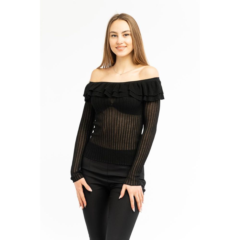 Black Viscose Sweatshirt