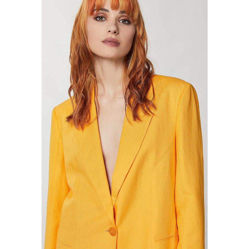 Orange Viscose Blazer