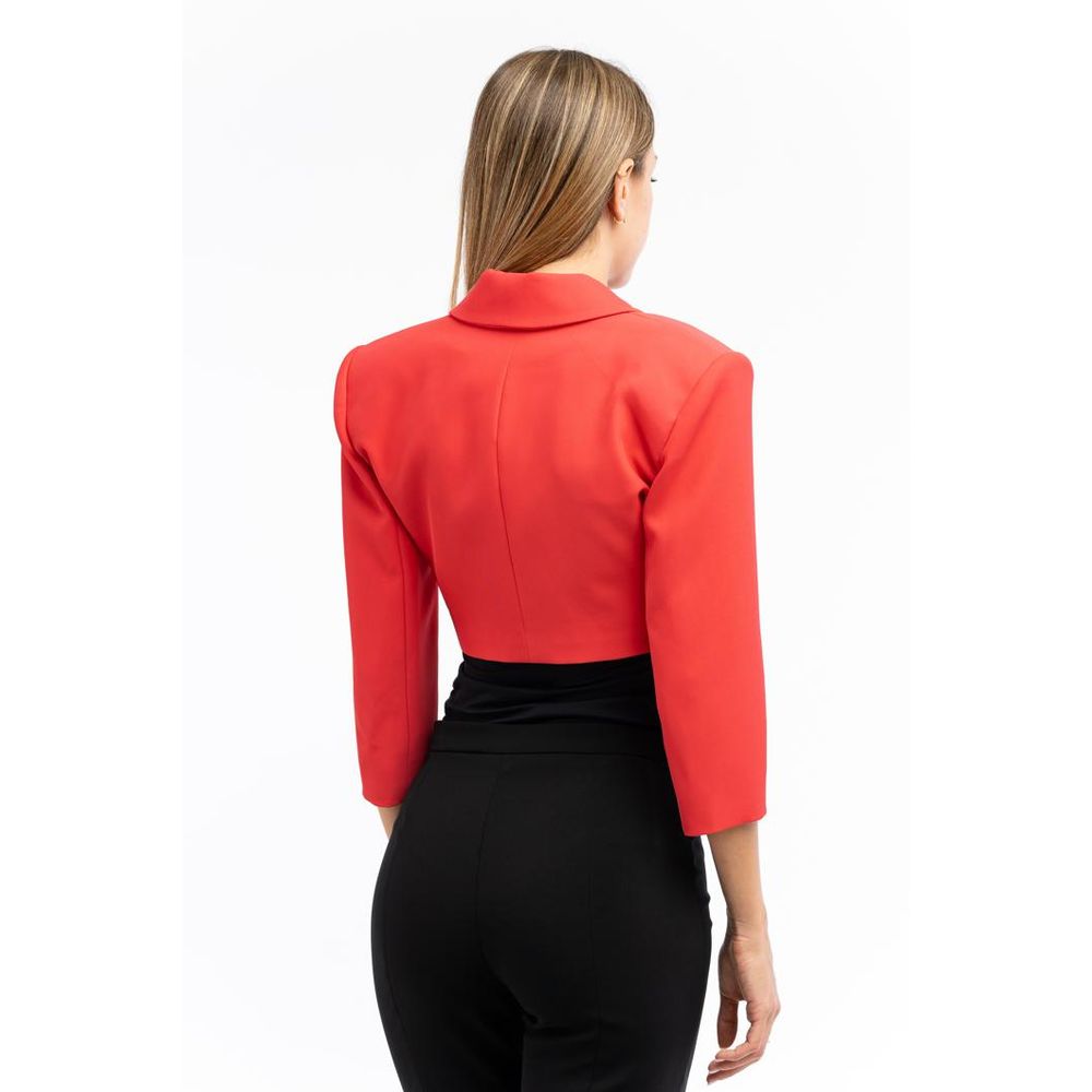 Red Polyester Blazer