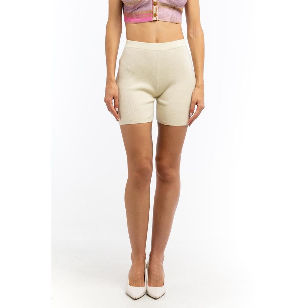Beige Nylon Shorts