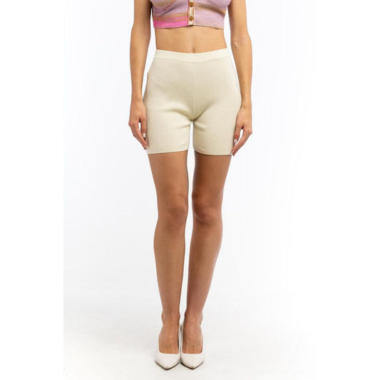Beige Nylon Shorts