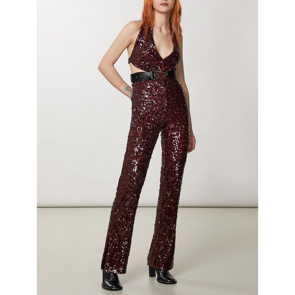 Red Polyester Jumpsuit