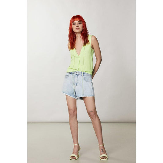 Yellow Denim Shorts