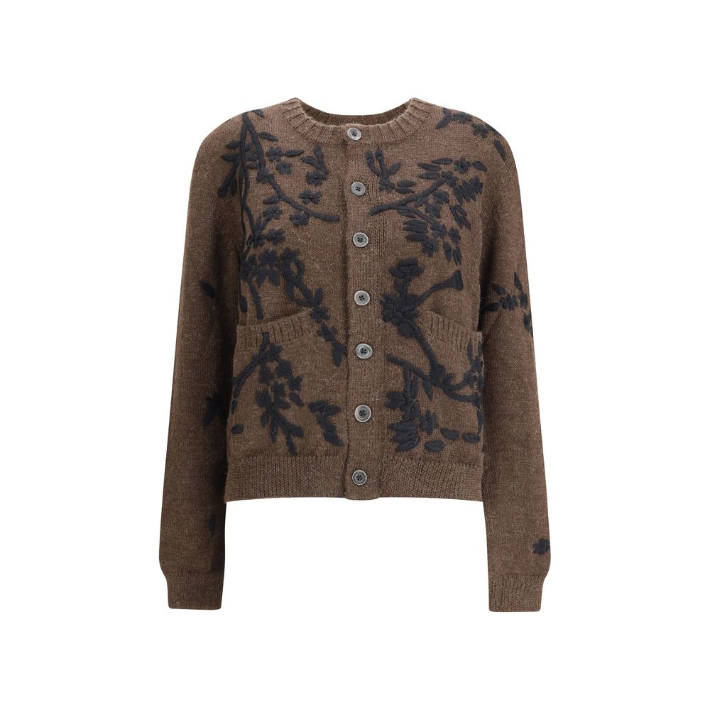 Brown Alpaca Vicugna Pacos Cardigan