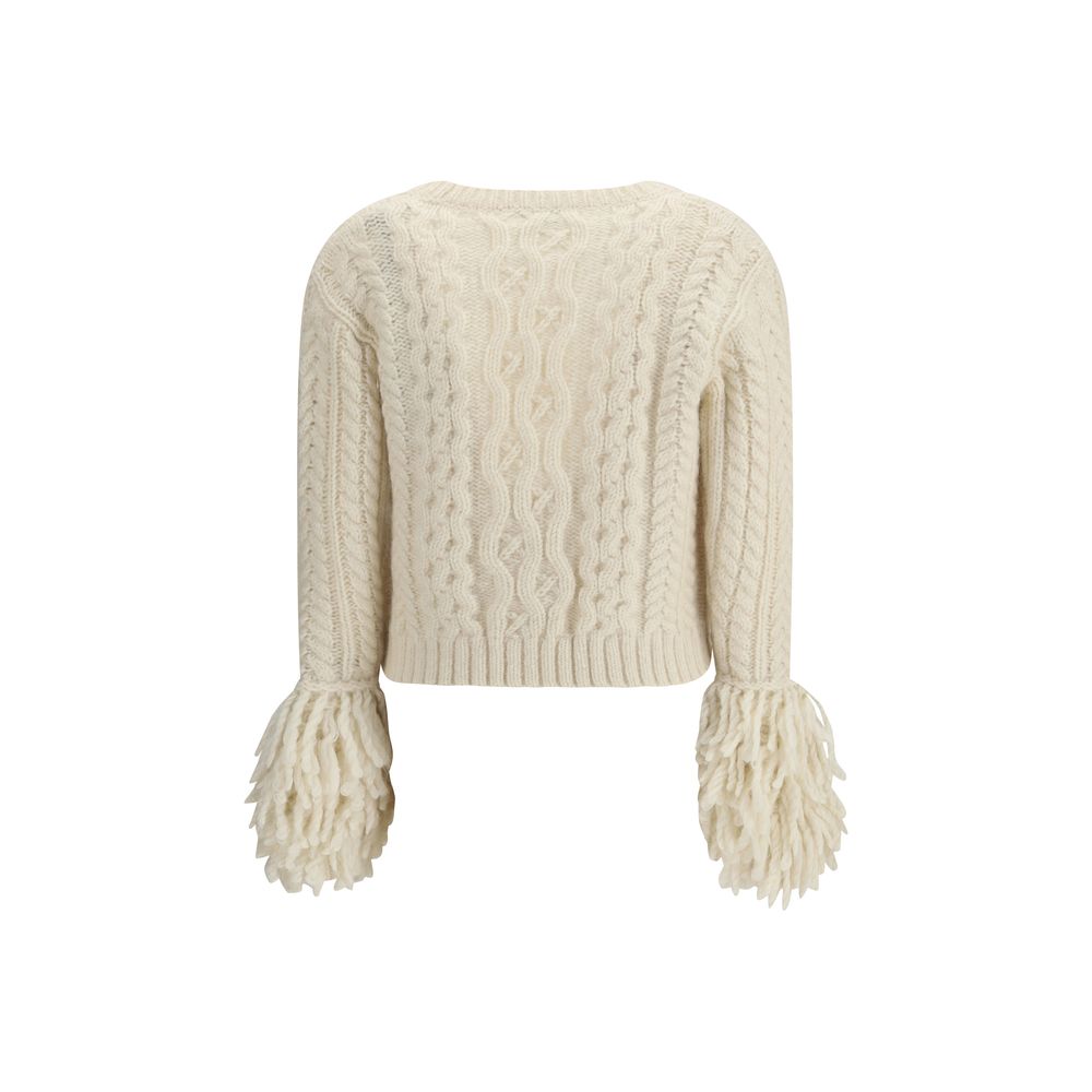 Beige Alpaca Vicugna Pacos Cardigan