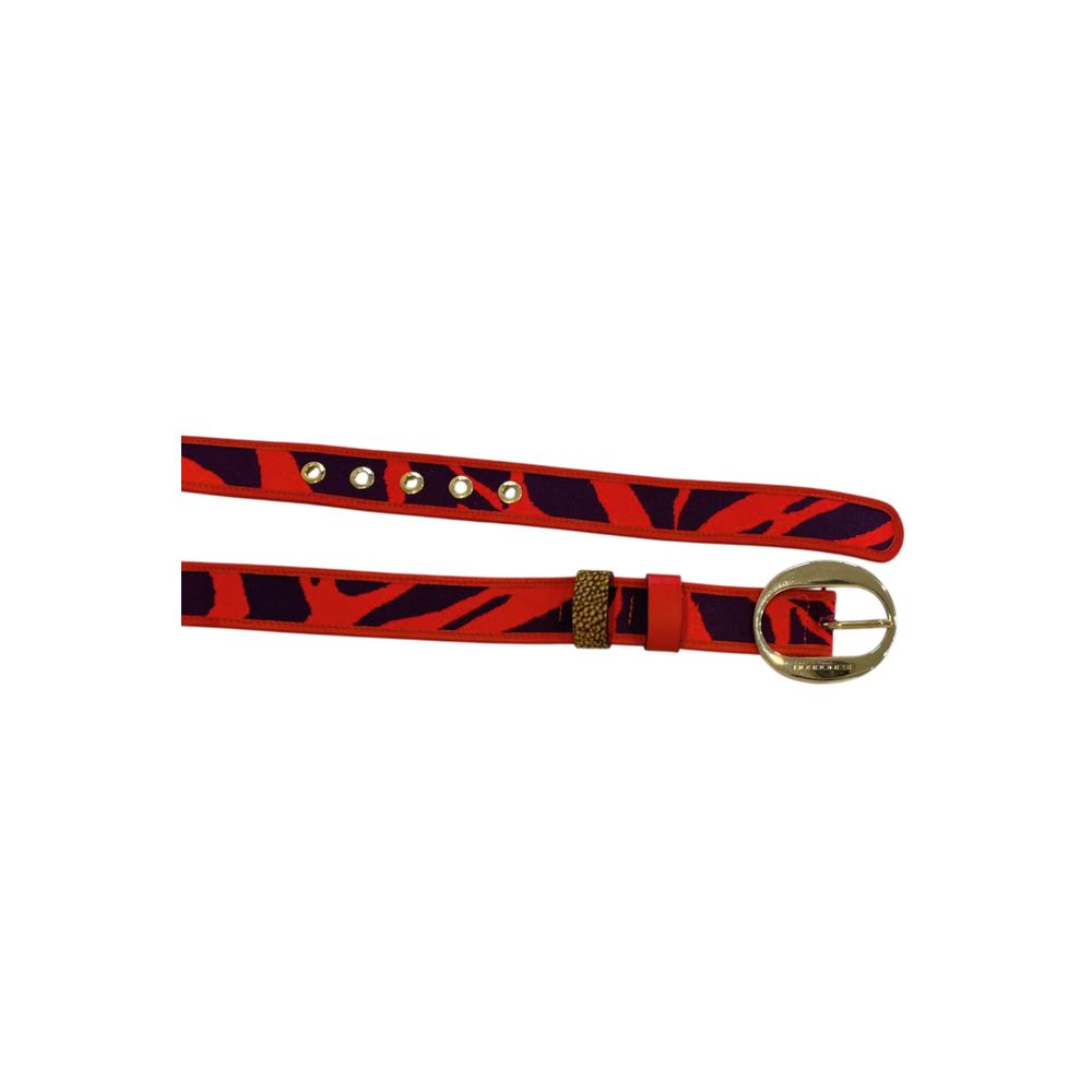 Orange Genuine Leather Women Belt
