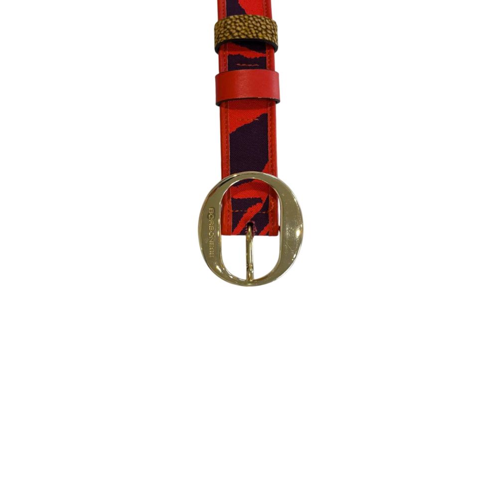 Orange Genuine Leather Women Belt