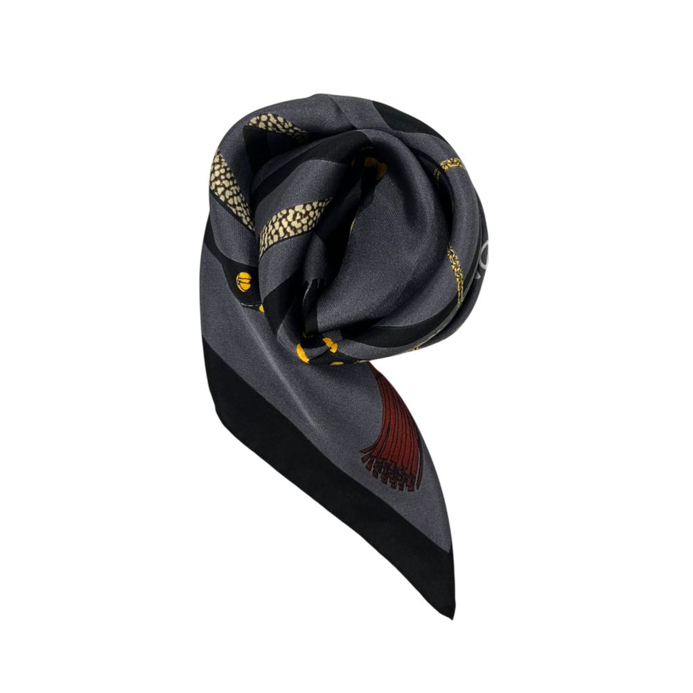 Black Silk Women Scarf