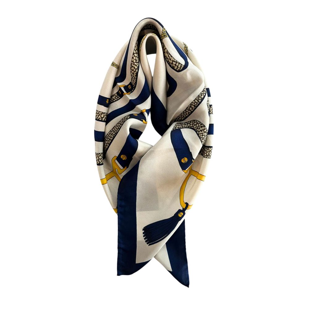 Blue Silk Women Scarf
