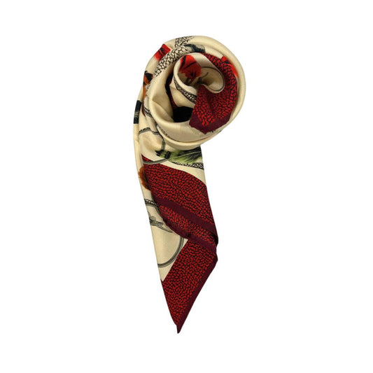 Beige Silk Women Scarf