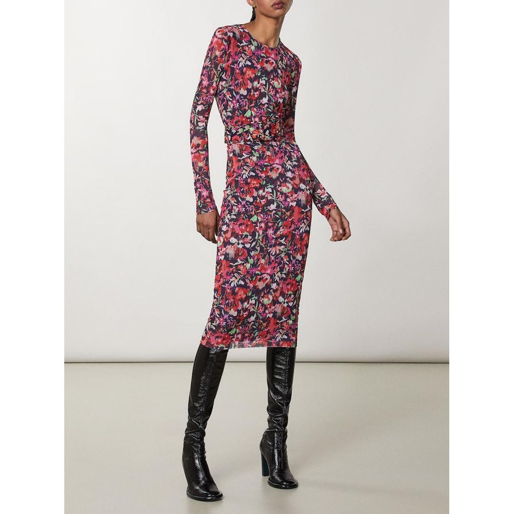 Red Polyester Casual Dress