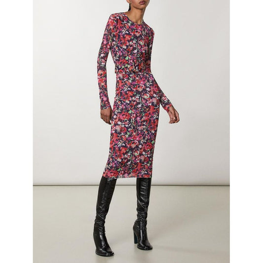 Red Polyester Casual Dress