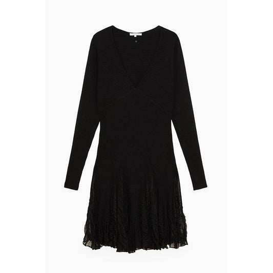 Black Viscose Casual Dress