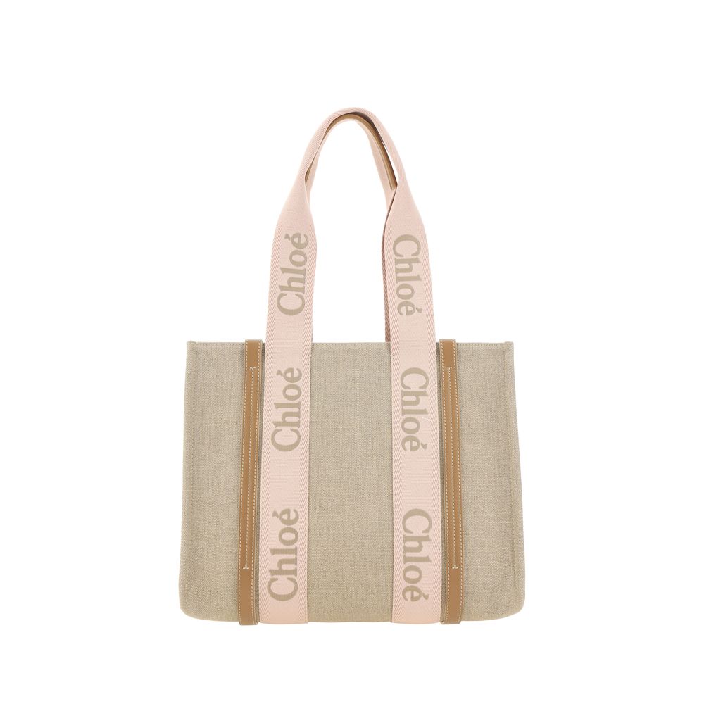 Brown Linen Shoulder Bag