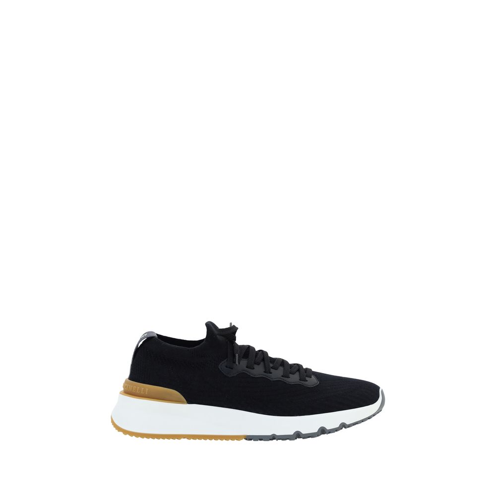 Black Rubber Athletic Sneakers