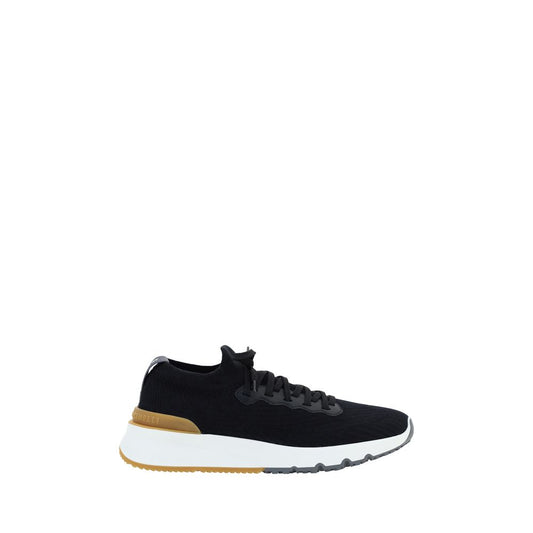 Black Rubber Athletic Sneakers