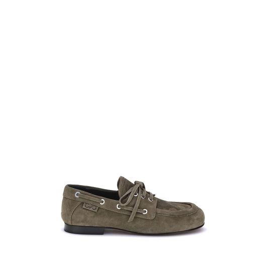 Beige Goatskin Slip-On Loafers